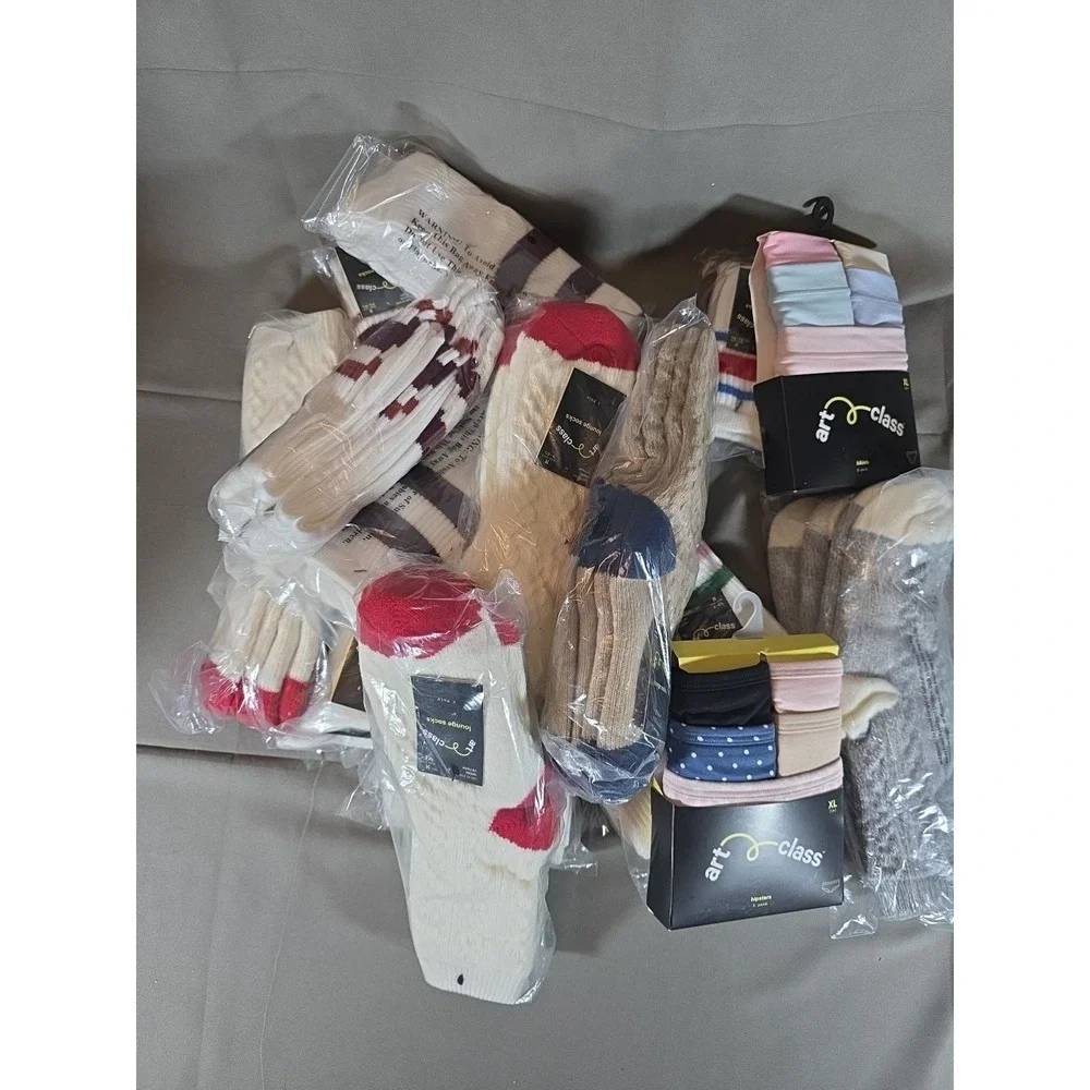 Art Class Socks Lot of 28 Mixed 2 Packs Of Underwear Included. 30 Units Total